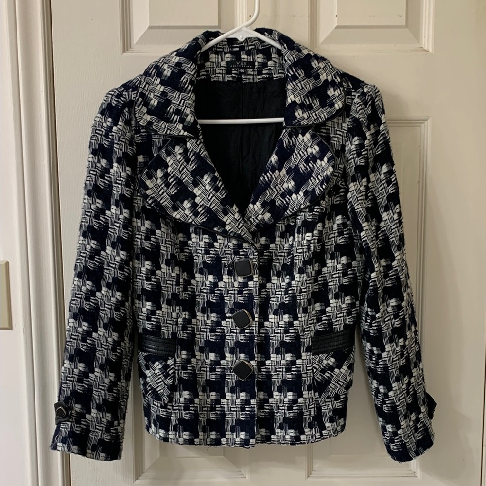 🌷3 for $25🌷Vex Collection, Size 40 (US M), Blue White & Black Houndstooth Jacket